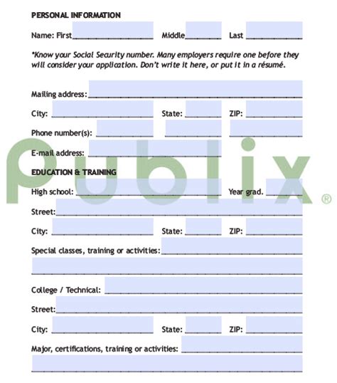 publix application